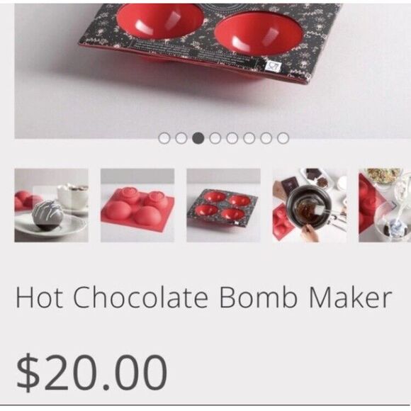NEW Hot Chocolate Cocoa Bomb Maker Red Silicone Molds‎ - Picture 10 of 12